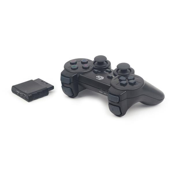 GEMBIRD gamepad JPD-WDV-01,  vibrační,  bezdrátový,  PC/ PS2/ PS3,  USB2