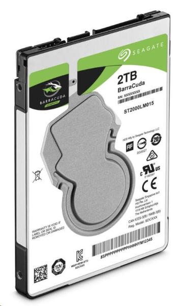 SEAGATE HDD 2TB BARRACUDA,  2.5",  SATAIII,  5400 RPM,  Cache 128MB,  7mm2
