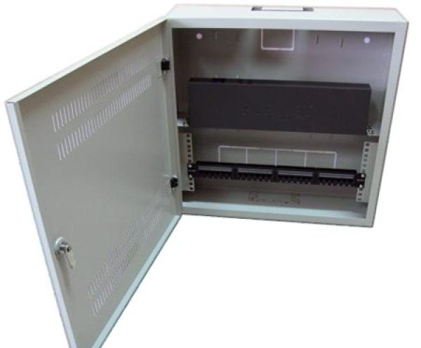 LEXI-Net 19" nástěnný vertikální rozvaděč SOHO 2U+4U 540x170, perforované dveře, šedý2