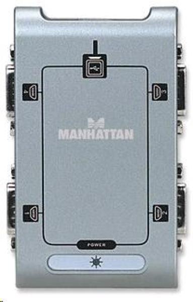 MANHATTAN prevodník USB na 4x sériový port (USB AM/ DB9M(4),  RS232)3