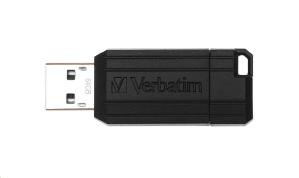 VERBATIM Flash Disk 64GB USB 2.0 Store "n" Go PinStripe,  čierna
