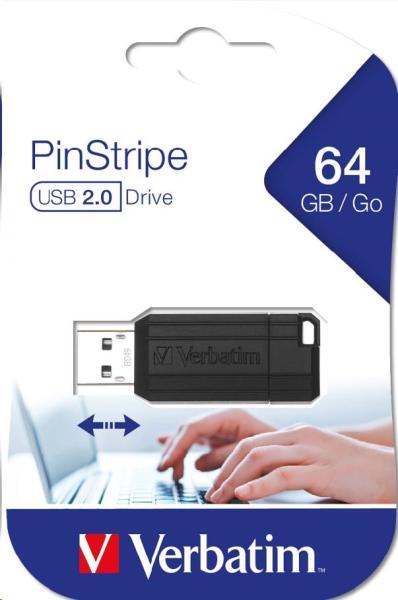 VERBATIM Flash Disk 64GB USB 2.0 Store &quot;n&quot; Go PinStripe,  čierna6