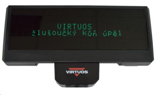 Virtuos zákaznícky displej FV-2029M,  2 x 20 znakov 9 mm,  RS232,  vrátane napájania +12V1