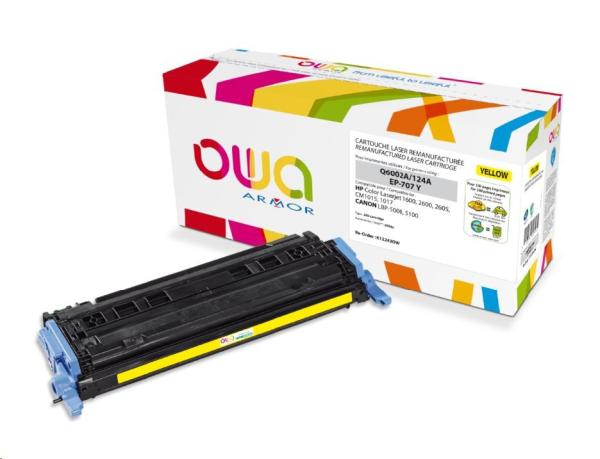 OWA Armor toner pre HP Color Laserjet 1600, 2600, 2605, 2000 strán, Q6002A, žltá/ žltá