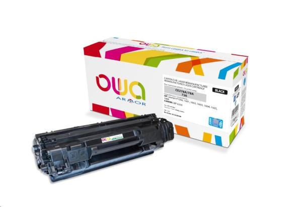OWA Armor toner pre HP Laserjet P1566,  1601,  1602,  1603,  1604,  1605,  1606,  3200 strán,  CE278A JUMBO,  čierna/ čierna
