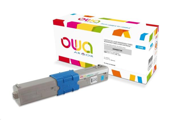 OWA Armor toner pre OKI C511,  C531,  MC 562,  5000 strán,  44469724,  modrá/ kyanová
