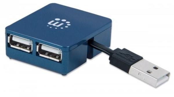 MANHATTAN USB 2.0 Micro Hub,  4 porty,  napájanie zbernice1