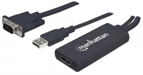 Prevodník MANHATTAN VGA na USB a HDMI