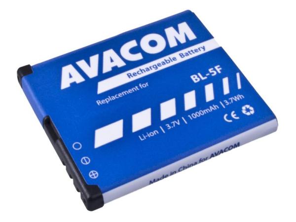 AVACOM batéria pre mobilný telefón Nokia N95,  E65,  Li-Ion 3, 6V 1000mAh (náhradná BL-5F)