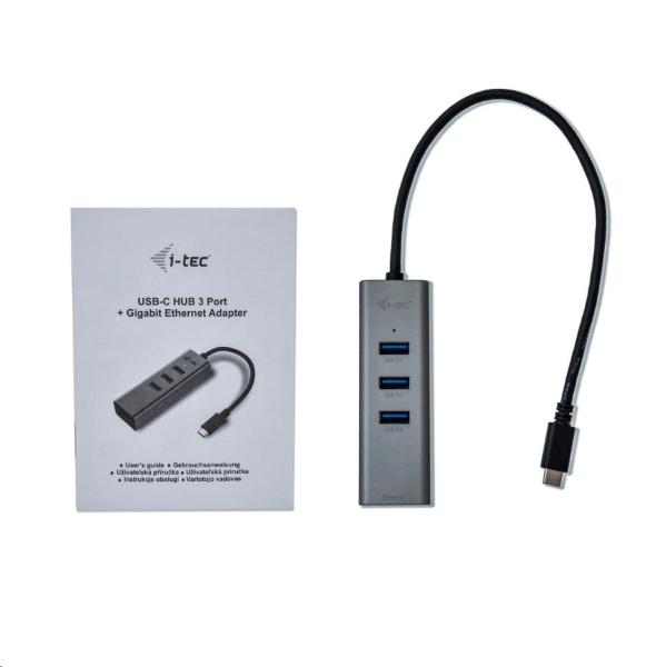iTec USB-C Metal 3-portový HUB s adaptérom Gigabit Ethernet4