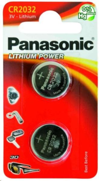 PANASONIC Lithiová baterie (knoflíková) CR-2032EL/2B  3V (Blistr 2ks)