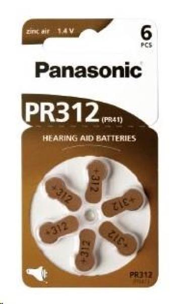 PANASONIC Zinkovzduchová baterie PR-312(41)/ 6LB AA 1, 2V (Blistr 6ks)