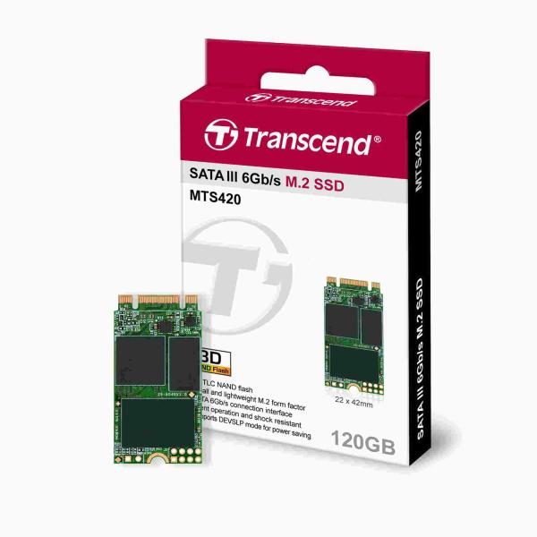 TRANSCEND Industrial SSD MTS420 120GB,  M.2 2242,  SATA III 6 Gb/ s,  TLC0