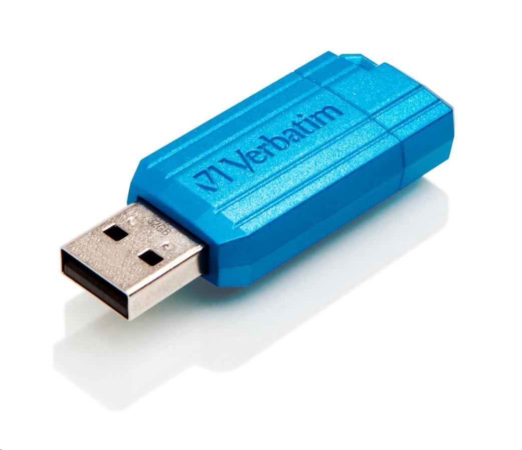 VERBATIM 32GB Store "n" Go PinStripe Flash disk,  karibská modrá2 