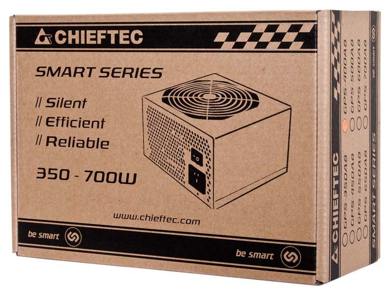 Napájací zdroj CHIEFTEC Smart Series,  GPS-400A8,  400 W,  Active PFC,  maloobchodný predaj3 