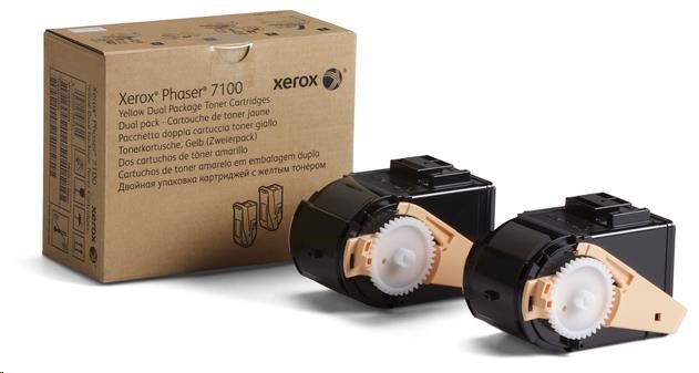 Žltý toner Xerox 2x pre Phaser 7100,  9000 str.0 