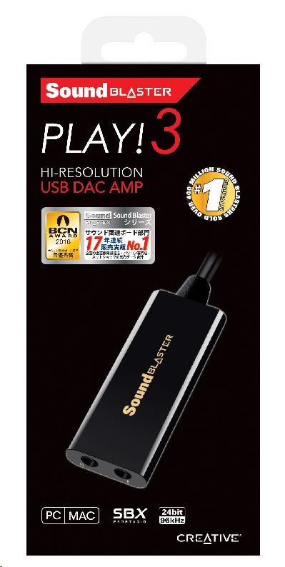 Creative Sound Blaster Play! 3,  zvuková karta USB1 