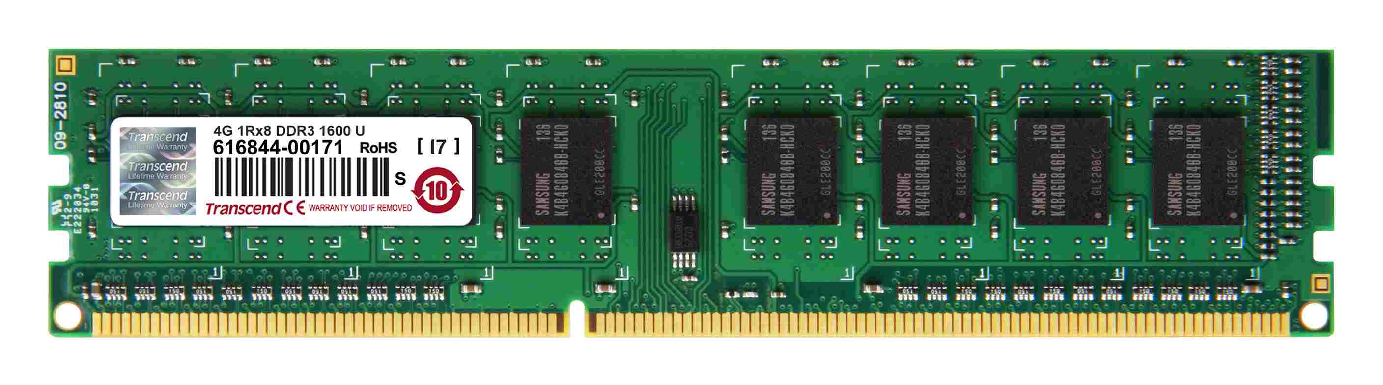 DDR3 4GB 1600MHz TRANSCEND 1Rx8 CL11 DIMM0 