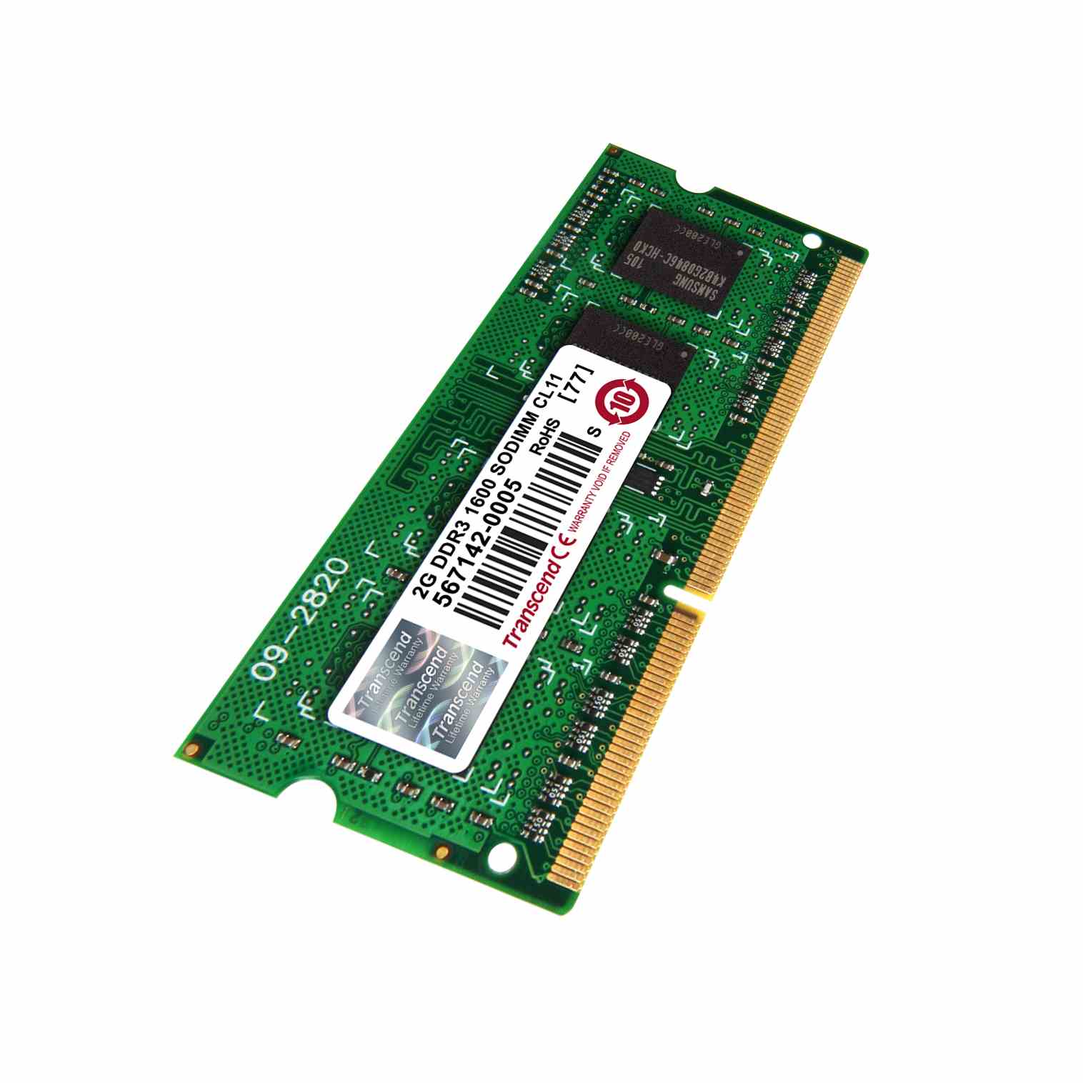 SODIMM DDR3 2GB 1600MHz TRANSCEND 1Rx8 CL112 