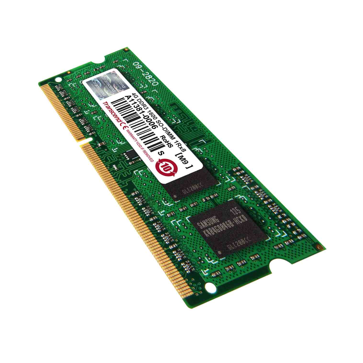 SODIMM DDR3 4GB 1600MHz TRANSCEND 1Rx8 CL111 