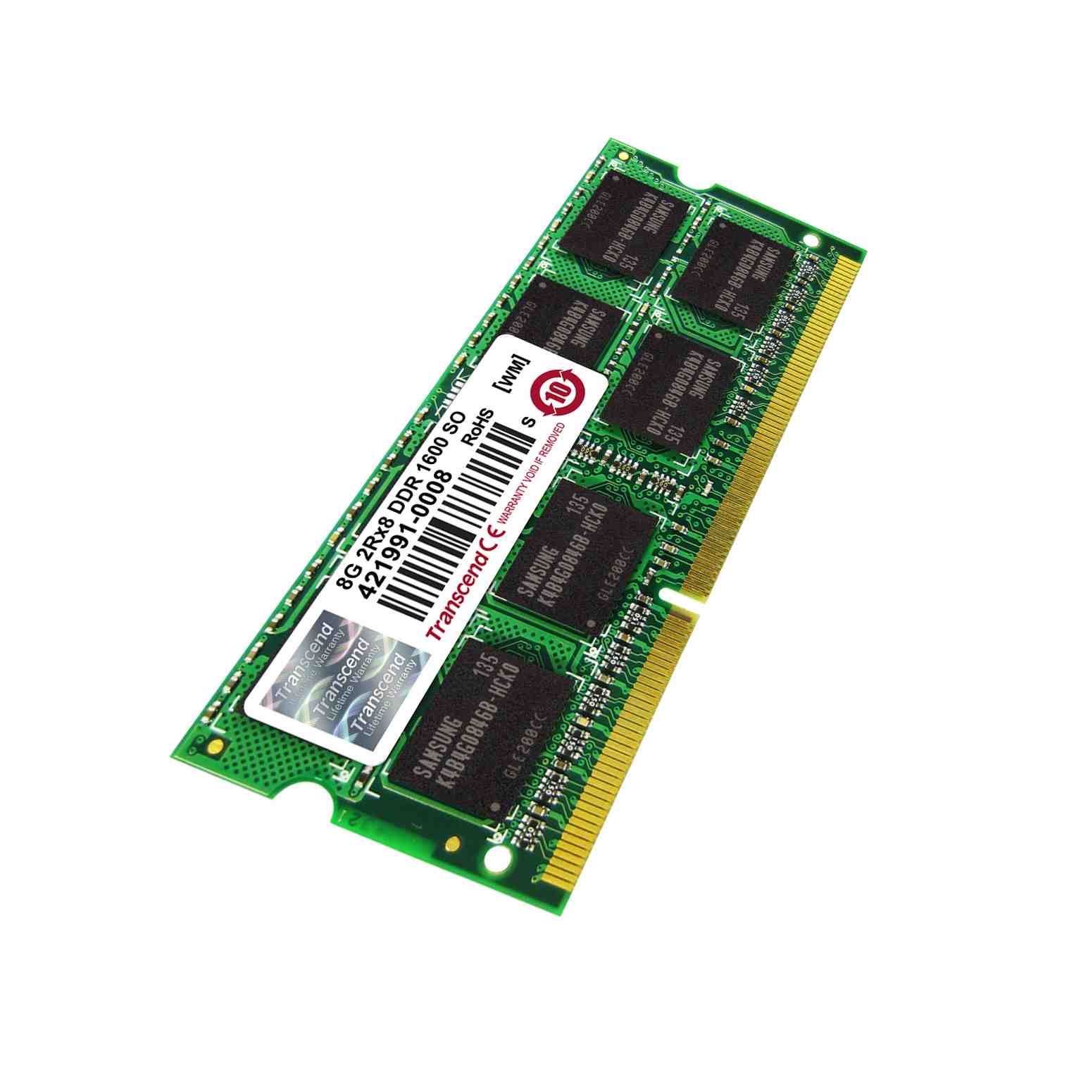 SODIMM DDR3 8GB 1600MHz TRANSCEND 2Rx8 CL110 