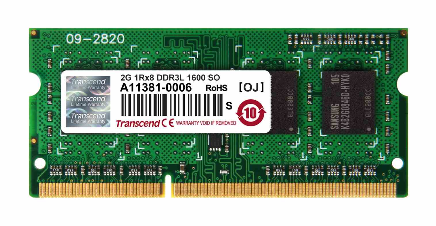 SODIMM DDR3L 2GB 1600MHz TRANSCEND 1Rx8 CL110 
