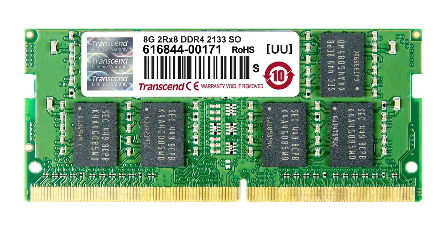 SODIMM DDR4 8GB 2133MHz TRANSCEND 2Rx8 CL15,  maloobchodný predaj0 