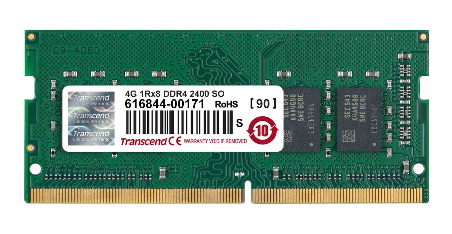 SODIMM DDR4 4GB 2400MHz TRANSCEND 1Rx8 CL170 