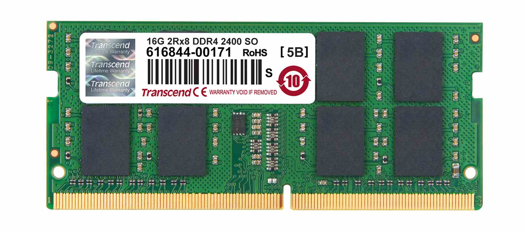 SODIMM DDR4 16GB 2400MHz TRANSCEND 2Rx8 CL170 