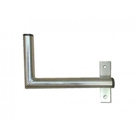 Držák antény na zeď u okna s pásem,  pravé uchycení,  galvanický zinek,  délka 25cm,  průměr 3, 2cm0 