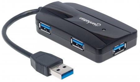 MANHATTAN SuperSpeed USB 3.0 Hub a čítačka kariet,  3 porty5 