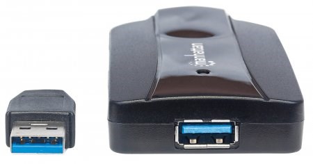 MANHATTAN SuperSpeed USB 3.0 Hub a čítačka kariet,  3 porty0 