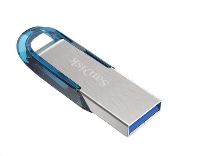SanDisk Flash Disk 128 GB Ultra Flair,  USB 3.0,  tropická modrá3 