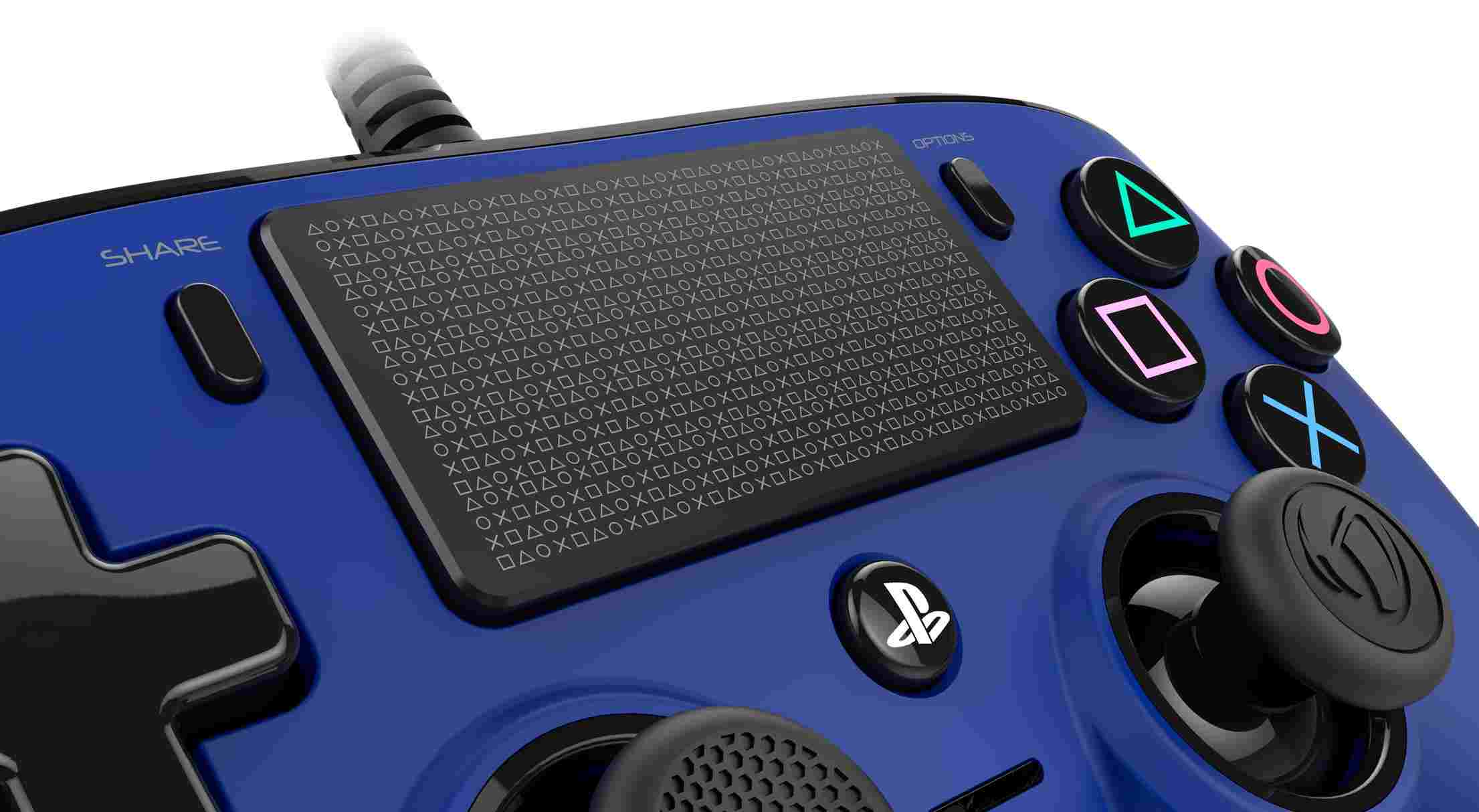 Nacon Wired Compact Controller - ovladač pro PlayStation 4 - modrý4 