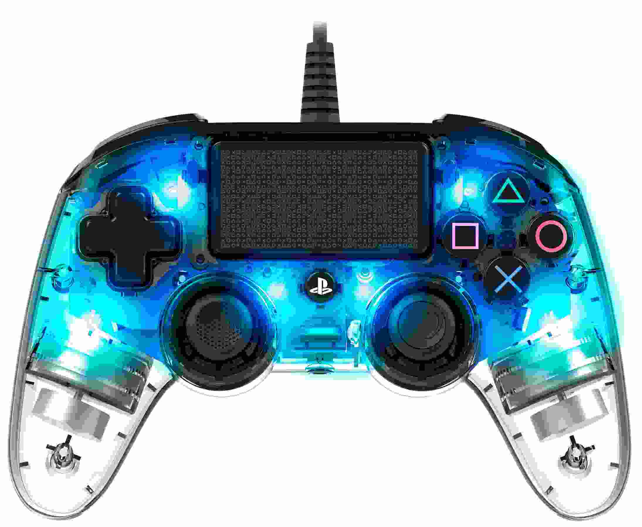 Nacon Wired Compact Controller - ovladač pro PlayStation 4 - průhledný modrý1 