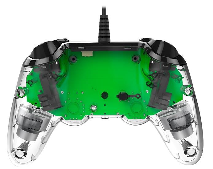 Nacon Wired Compact Controller - ovladač pro PlayStation 4 - průhledný zelený1 
