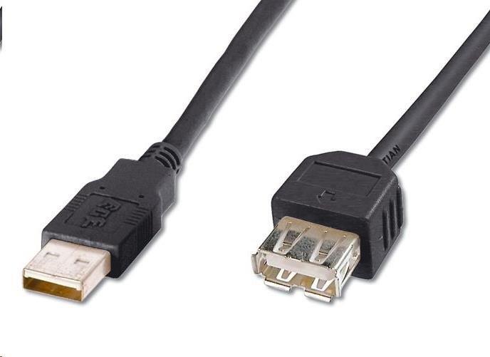 PREMIUMCORD USB 2.0 predlžovací kábel,  A-A,  3 m čierny0 