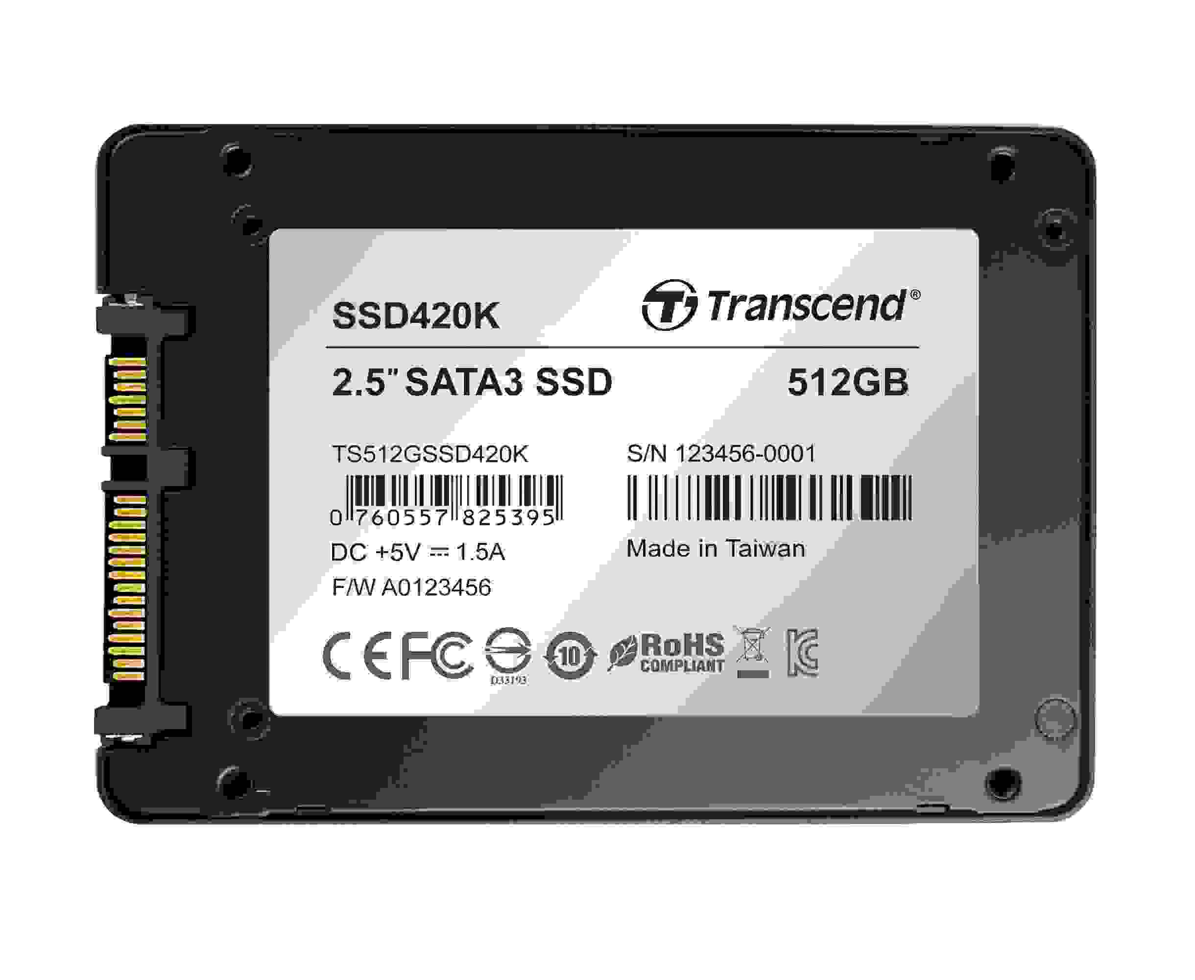 TRANSCEND Industrial SSD 420K,  512GB,  2, 5