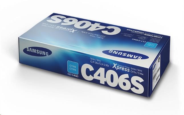 HP - Samsung CLT-C406S Cyan Toner Cartridg (1,000 pages)1 