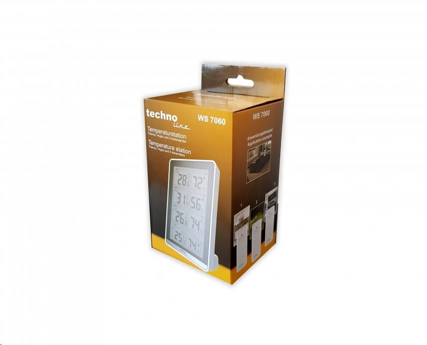 TechnoLine WS 7060 - digitální teploměr s vlhkoměrem se třemi bezdrátovými čidly2 