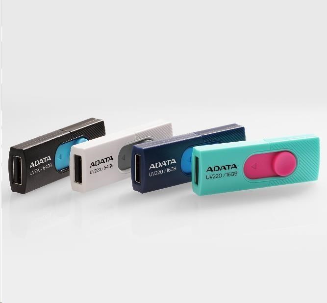 ADATA Flash disk 32GB UV220,  USB 2.0 Dash Drive,  čierna/ modrá2 