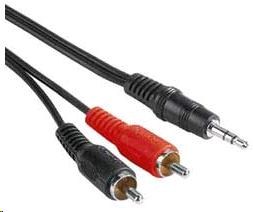 Kábel PremiumCord Jack 3, 5 mm-2xCINCH M/ M 15 m