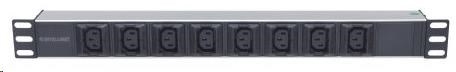Intellinet PDU distribučný panel, 8x zásuvka C13, 1U rack, 2m odpojiteľný kábel, ochrana proti pádu1 