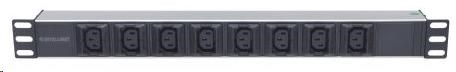 Intellinet PDU distribučný panel,  8x zásuvka C13,  1U rack,  2m odpojiteľný kábel,  ochrana proti pádu1 