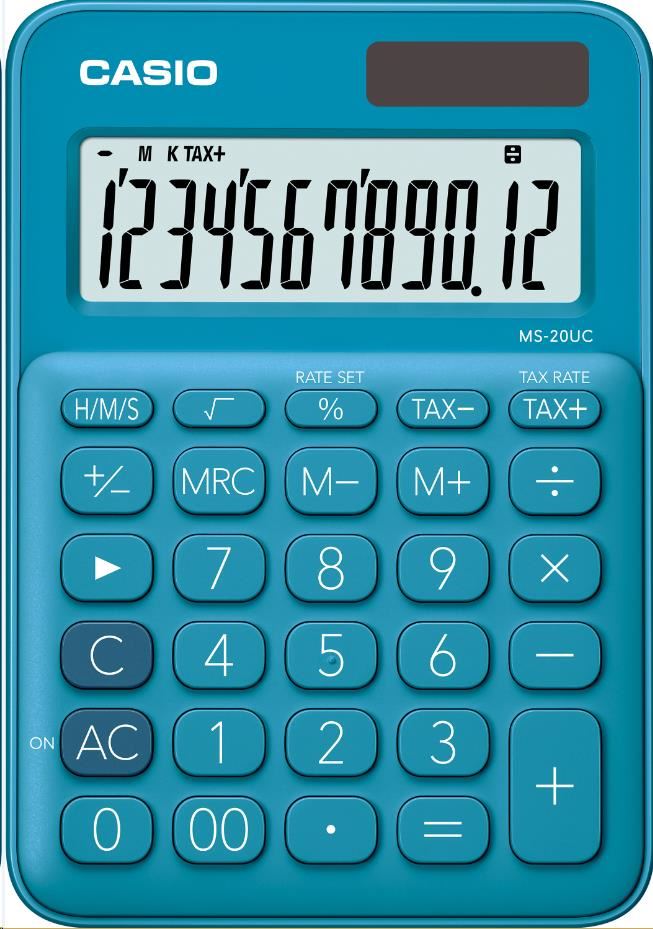 CASIO kalkulačka MS 20UC BU,  Stolní kalkulátor1 