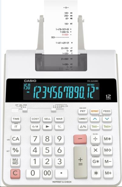 CASIO kalkulačka FR 2650 RC, Tiskový klakulátor1 