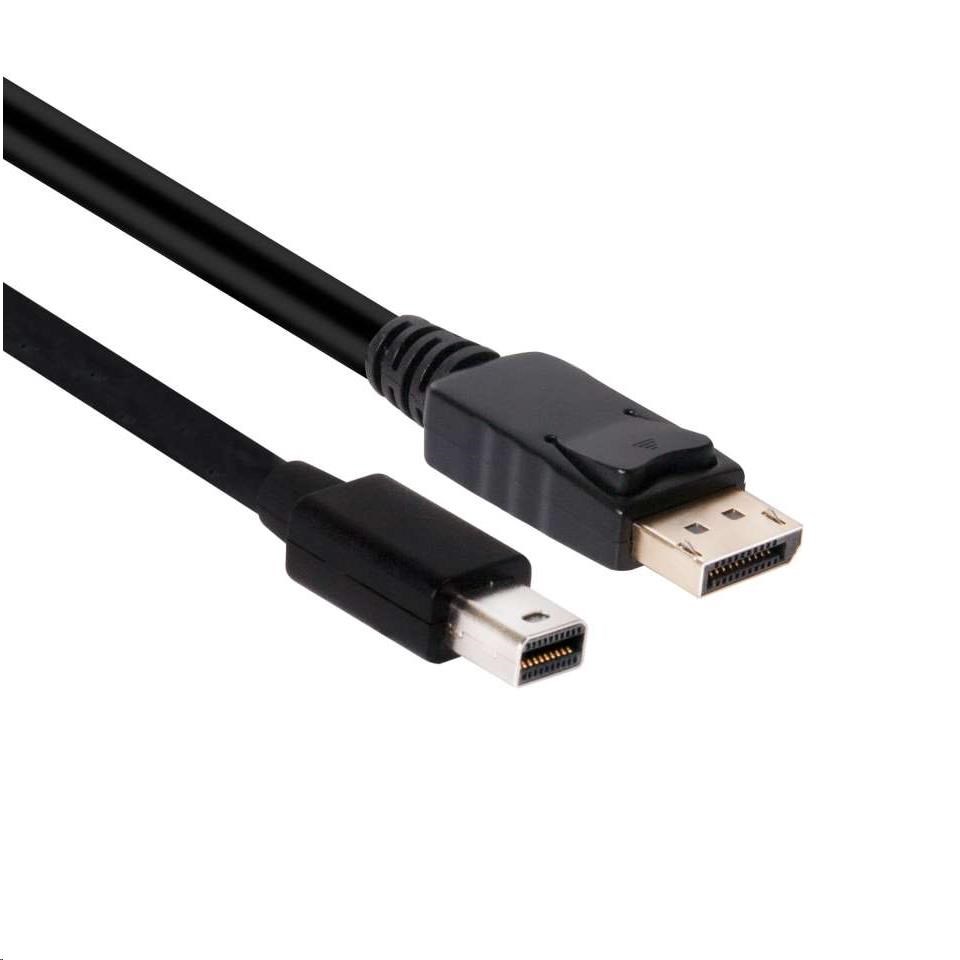 Kábel Club3D Mini DisplayPort na DisplayPort 1.2 4K60Hz UHD obojsmerný,  (M/ M),  2 m5 