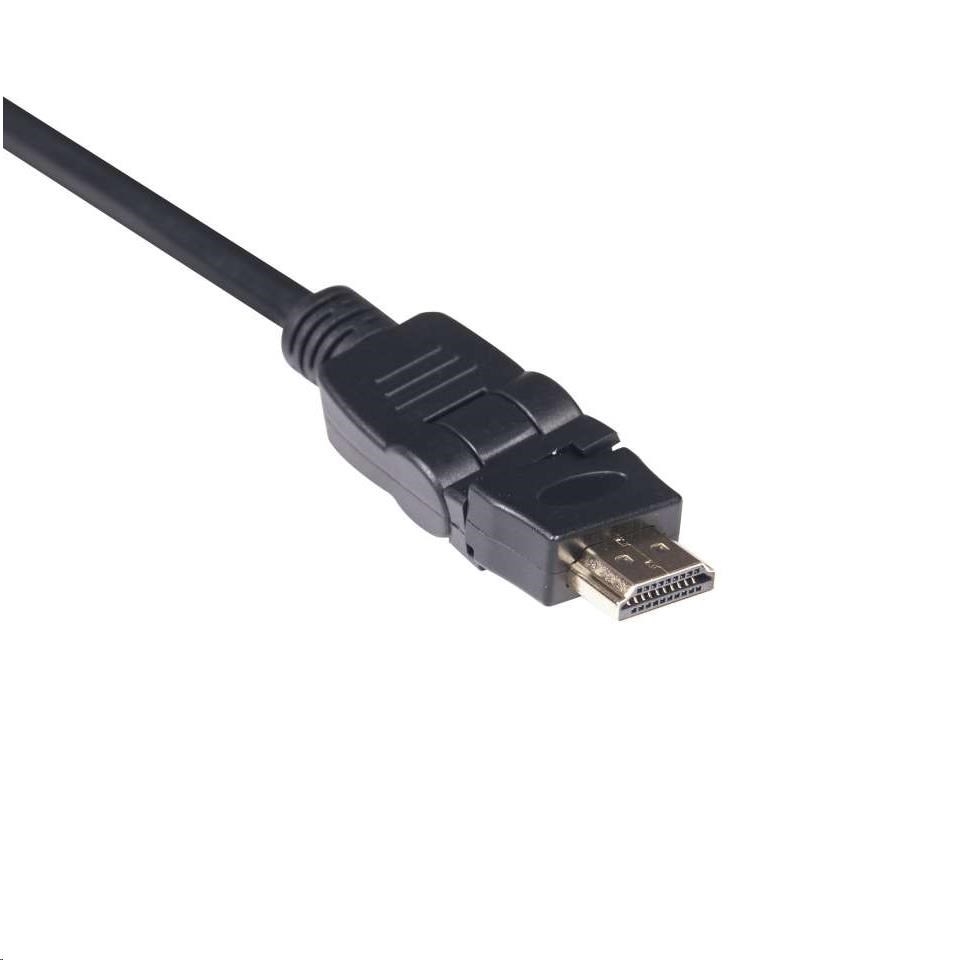 Kábel HDMI Club3D 2.0 4K60Hz UHD, 360 otočné konektory (M/M), 2 m0 