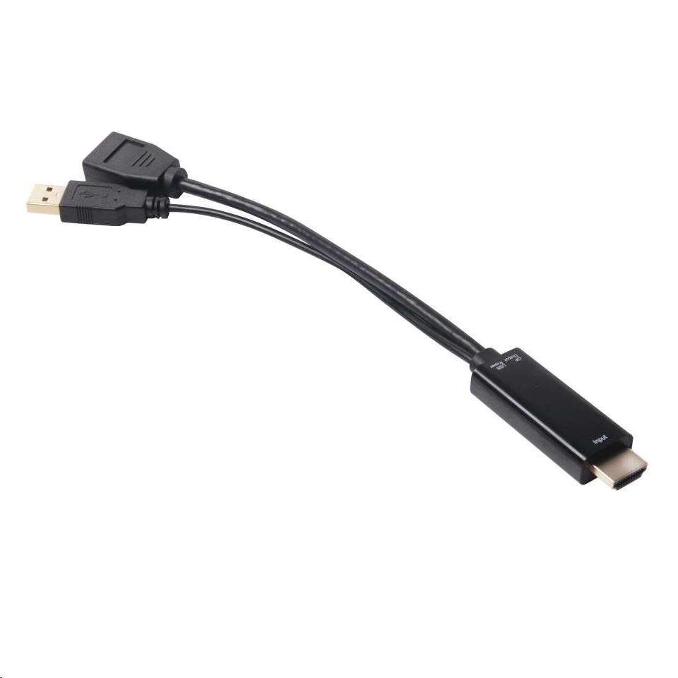 Adaptér HDMI Club3D 1.4 na DisplayPort 1.1 (M/F), napájanie USB, 18 cm3 