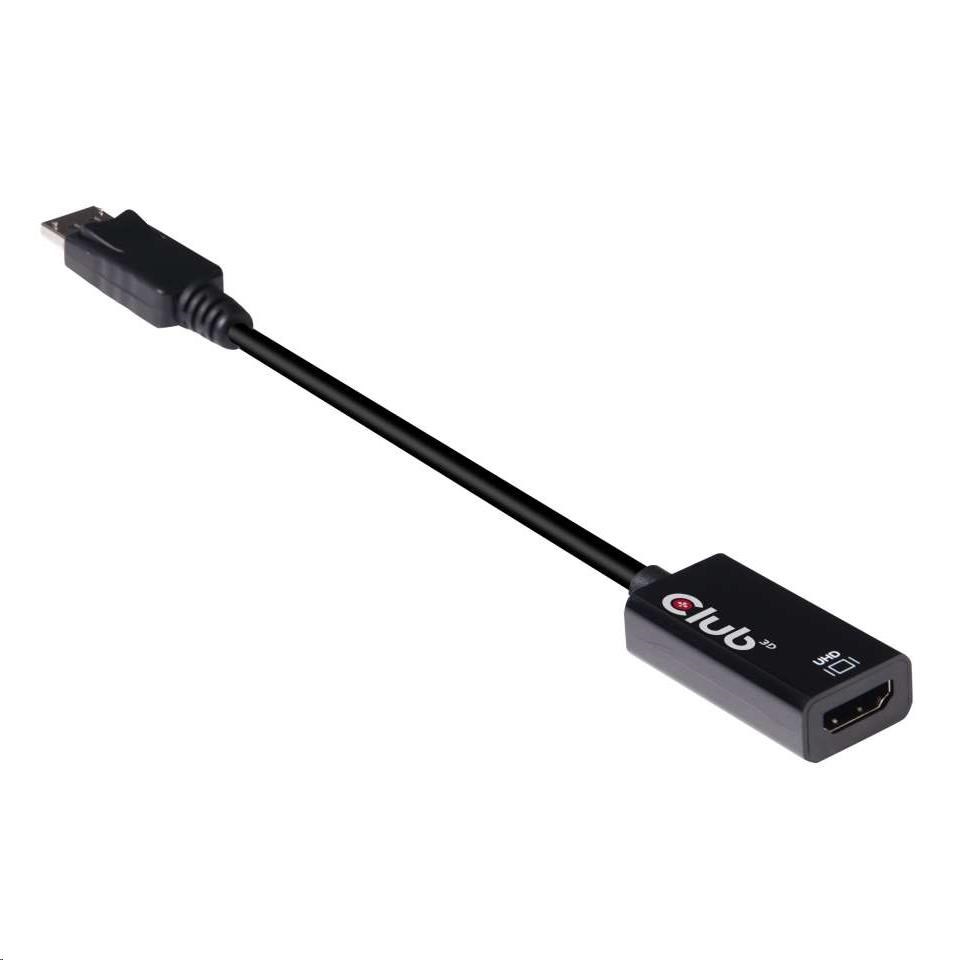 Club3D Active DisplayPort adaptér 1.4 na HDMI 2.0b,  HDR,  19cm2 